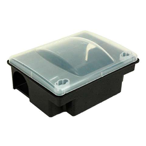 Rottefoderstation plast med klar låg - uden nøgle